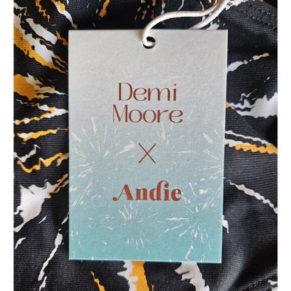 ANDIE x DEMI MOORE Swim Women's L Tropez Bottom Bikini Fireworks Black AB420 NEW - Picture 3 of 6